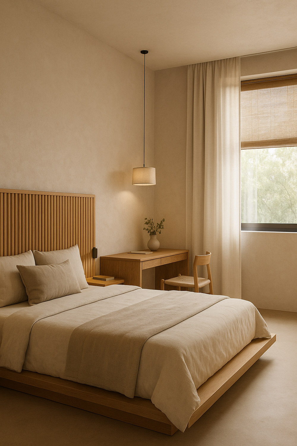 Dormitorio del nuevo apartahotel FeelFree STAYS Basoa, en San Sebastián.